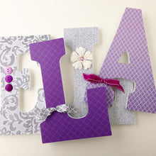 Gray & Lavender Letter Set - Baby Girl Nursery Decor - LetterLuxe