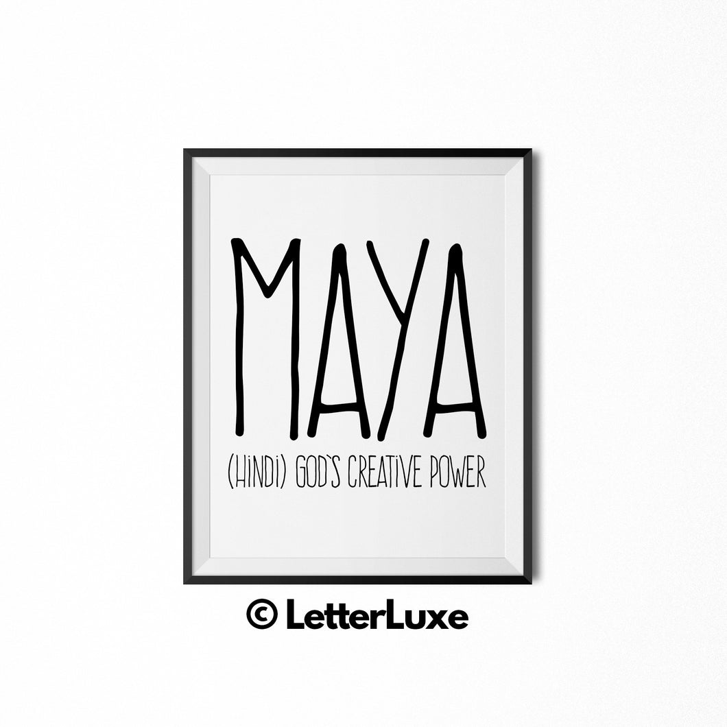 Maya Printable Bedroom Decor - Birthday Party Decoration Idea