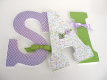 Green & Lavender Letter Set - Purple Baby Girl Nursery Decor - LetterLuxe