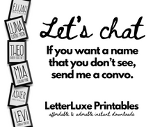 Personalized Name Art - Custom Printable in your Favorite Color