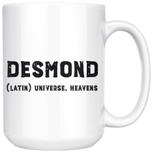 Desmond Name Meaning Mug - 15oz Coffee Cup - Birthday Gift for Man - Personalized Office Mug - Husband Dad Granddad Gift Idea