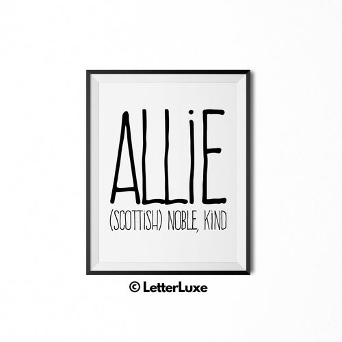 Allie Personalized Nursery Decor - Birthday Party Decorations for Girls - LetterLuxe