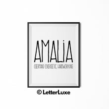 Amalia Personalized Nursery Decor - Baby Shower Decorations for Girls