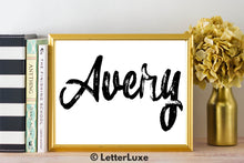 Avery Name Art - Printable Gallery Wall - Romantic Bedroom Decor - Living Room Printable - Last Minute Gift for Mom or Girlfriend
