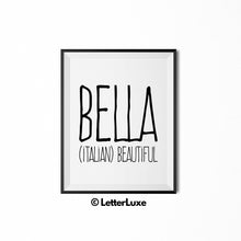 Bella Name Definition Printable Art