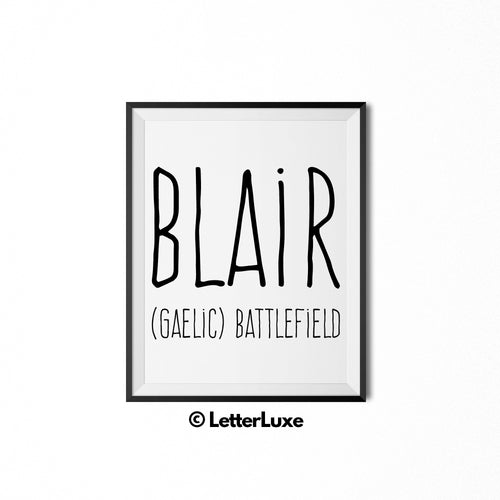 Blair Printable Bedroom Decor - Birthday Gift Idea for Women, Girl, Sister, Daughter, Mom - LetterLuxe