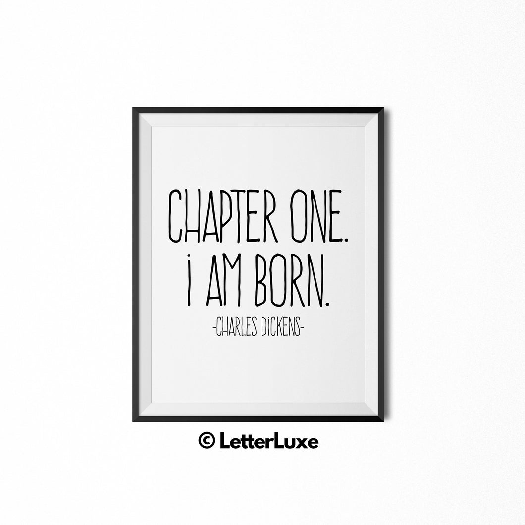 Literary Baby Wall Art - Charles Dickens Quote