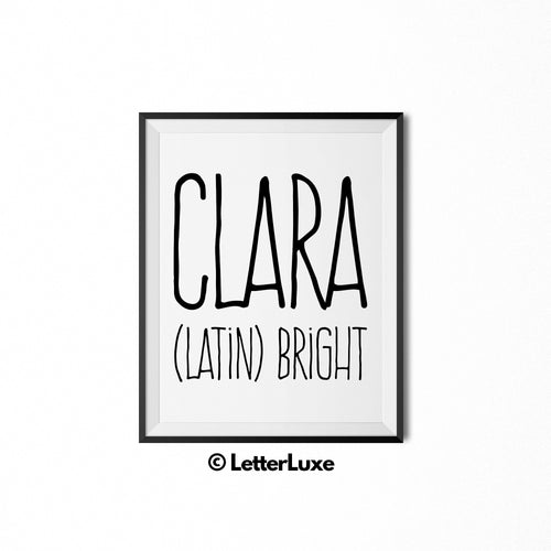 Clara Digital Bedroom Decor - Birthday Party Decoration Ideas - LetterLuxe
