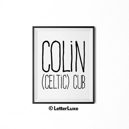 Colin Printable Bedroom Decor - Birthday Party Decoration Ideas - LetterLuxe