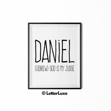 Daniel Name Meaning Art - Birthday Gift Download
