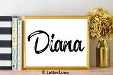 Diana Name Art - Printable Gallery Wall - Romantic Bedroom Decor - Living Room Printable - Last Minute Gift for Mom or Girlfriend