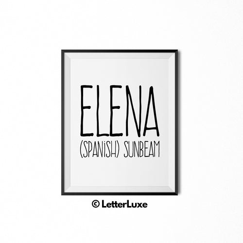 Elena Printable Bedroom Decor - Birthday Gift Idea for Women - LetterLuxe