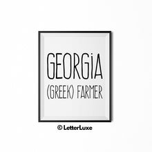 Georgia Printable Bedroom Decor - Birthday Gift Idea for Girls - Farm Gift