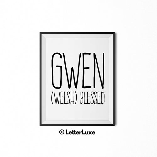 Gwen Printable Kids Decor - Birthday Party Decoration Idea - LetterLuxe