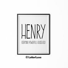 Henry Printable Kids Gift - Nursery Decor for Boys