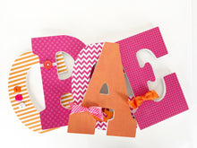 Pink & Orange Letter Set - Baby Girl Nursery Decor - LetterLuxe