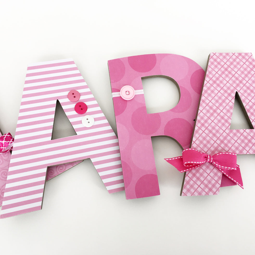Pink Letter Set - Baby Girl Baby Shower Gift - LetterLuxe