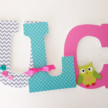 Teal, Pink, & Gray Letter Set - Baby Girl Nursery Decor - LetterLuxe