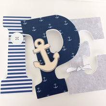Navy Blue & Gray Letter Set - Baby Boy Nursery Decor - LetterLuxe