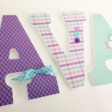 Teal & Purple Letter Set - Baby Girl Nursery Decor - LetterLuxe