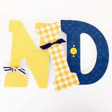 Navy Blue & Yellow Letter Set - Alligator Nursery Decor - LetterLuxe