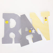 Yellow & Gray Letter Set - Nursery Wall Decorations for Boys and Girls - LetterLuxe