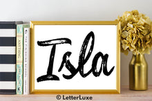 Isla Name Art - Printable Gallery Wall - Romantic Bedroom Decor - Living Room Printable - Last Minute Gift for Mom or Girlfriend
