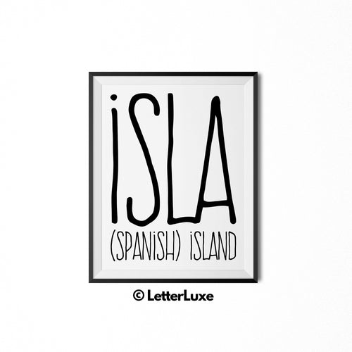 Isla Printable Bedroom Decor - Adoption Gift Idea for Girls - Personalized Party Decorations