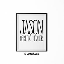 Jason Name Meaning Art - Printable Baby Shower Gift