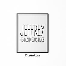 Jeffrey Printable Kids Gift - Baby Shower Gift