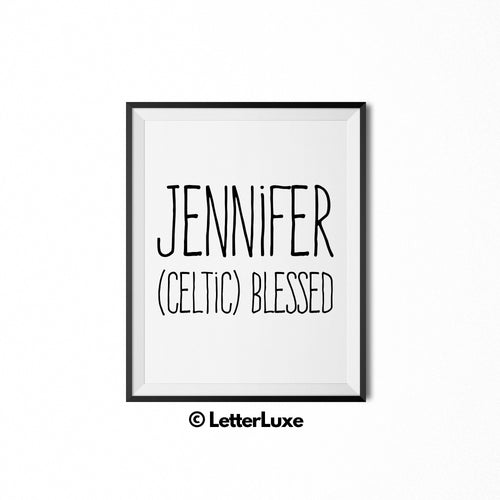 Jennifer Name Meaning Art - Printable Baby Shower Gift