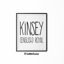Kinsey Printable Bedroom Decor - Birthday Gift Idea for Girls