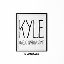 Kyle Name Definition - Printable Nursery Wall Art - Baby Shower Gift - Birthday Party Decorations