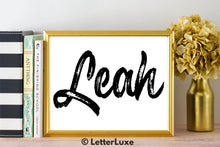Leah Name Art - Printable Gallery Wall - Romantic Bedroom Decor - Living Room Printable - Last Minute Gift for Mom or Girlfriend