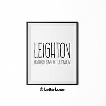 Leighton Name Meaning Print - New Baby Gift