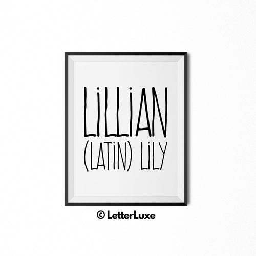 Lillian Printable Kids Decor - Birthday Decoration Idea - LetterLuxe