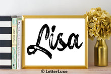 Lisa Name Art - Printable Gallery Wall - Romantic Bedroom Decor - Living Room Printable - Last Minute Gift for Mom or Girlfriend