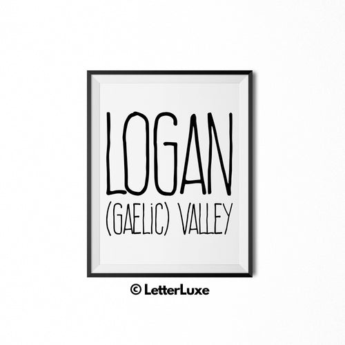 Logan Printable Kids Decor - Baby Shower Decoration Idea - LetterLuxe