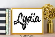 Lydia Name Art - Printable Gallery Wall - Romantic Bedroom Decor - Living Room Printable - Last Minute Gift for Mom or Girlfriend