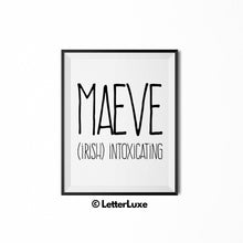 Maeve Name Meaning Art - Baby Girl Room Decor