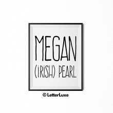 Megan Name Meaning Art - Gallery Wall Decorations - Entryway Family Art