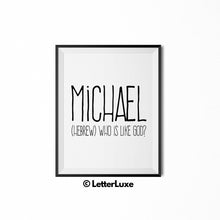 Michael Digital Name Print