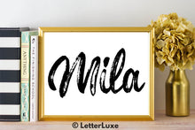 Mila Name Art - Printable Gallery Wall - Romantic Bedroom Decor - Living Room Printable - Last Minute Gift for Mom or Girlfriend