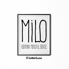 Milo Personalized Bedroom Decor - Birthday Party Decorations - Gift for Dad or Brother
