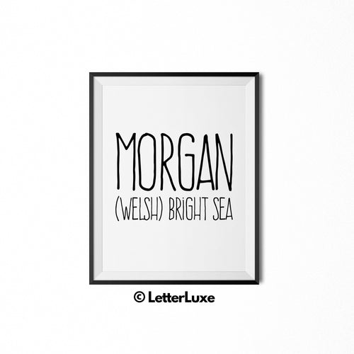 Morgan Digital Name Print - LetterLuxe
