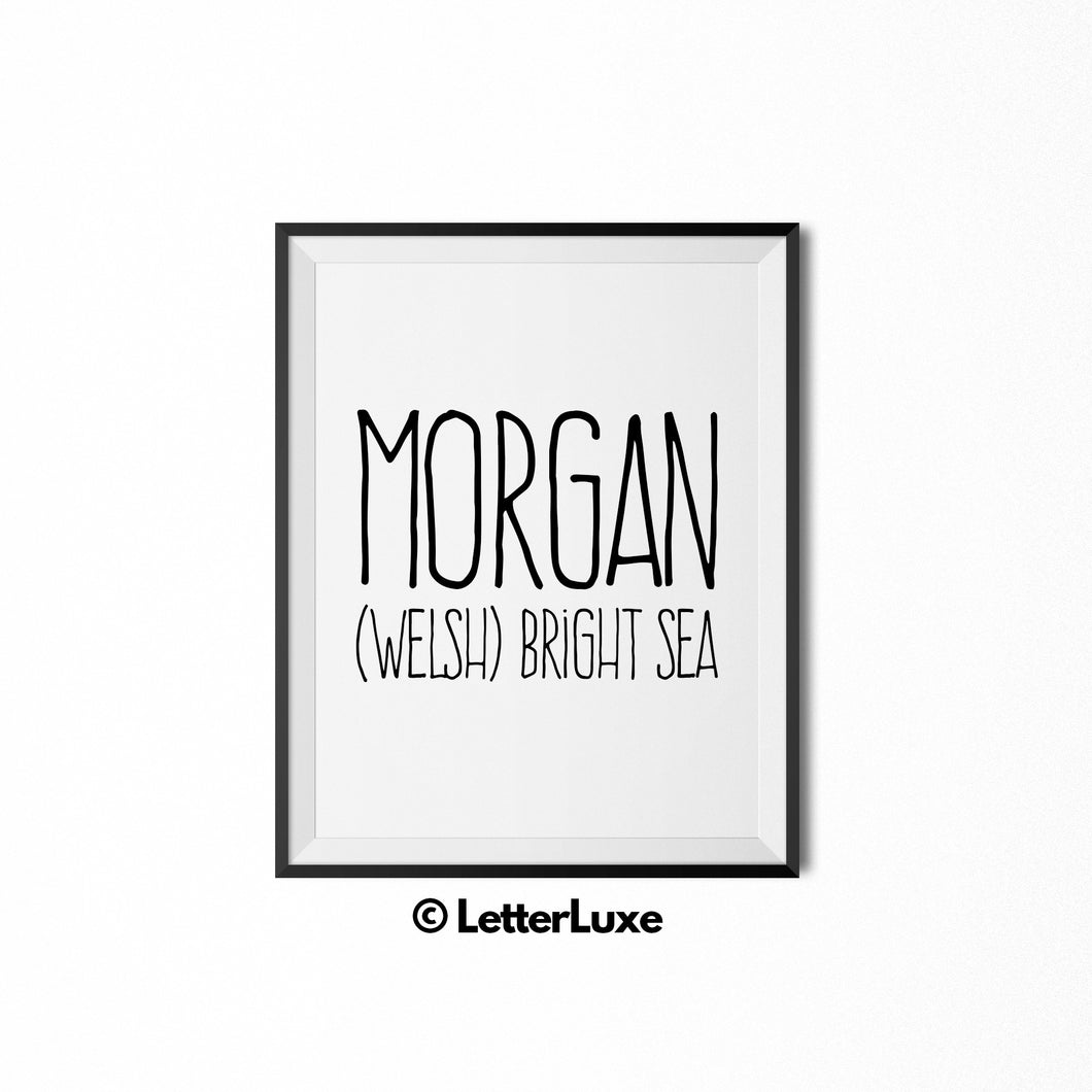 Morgan Digital Name Print
