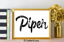Piper Name Art - Printable Gallery Wall - Romantic Bedroom Decor - Living Room Printable - Last Minute Gift for Mom or Girlfriend
