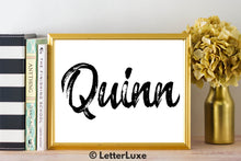 Quinn Name Art - Printable Gallery Wall - Romantic Bedroom Decor - Living Room Printable - Last Minute Gift for Mom or Girlfriend