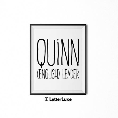 Quinn Personalized Nursery Decor - Baby Shower Decorations - LetterLuxe