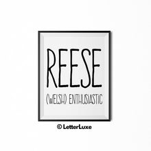 Reese Name Meaning Print - Printable Birthday Gift - Personalized Baby Shower Decorations